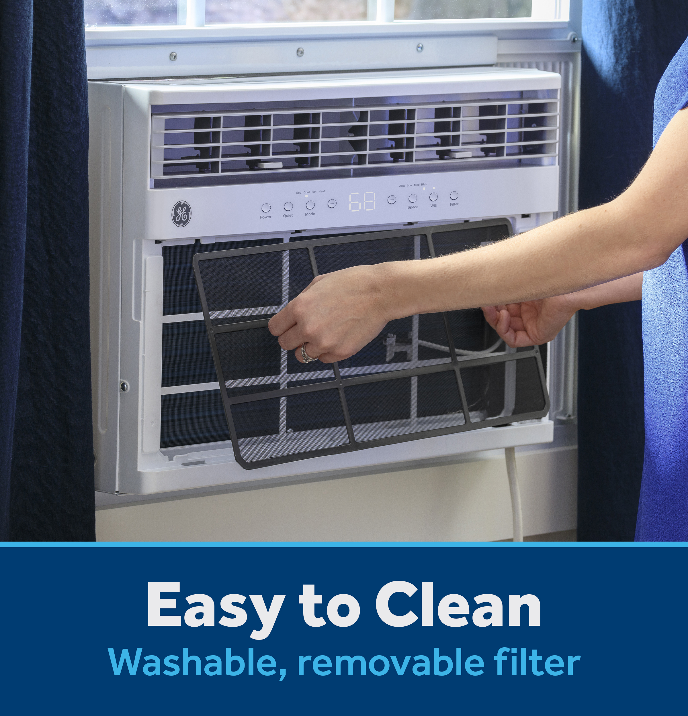 8,000 BTU Smart Heat/Cool with Heat Pump Electronic Window Air Conditioner for Medium Rooms up to 350 sq. ft. view 9