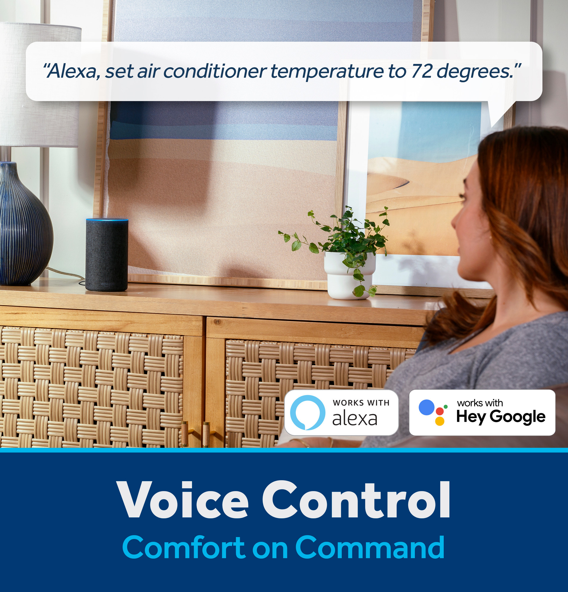 11,000 BTU Smart Heat/Cool with Heat Pump Electronic Window Air Conditioner for Large Rooms up to 550 sq. ft. AWGP12WWA