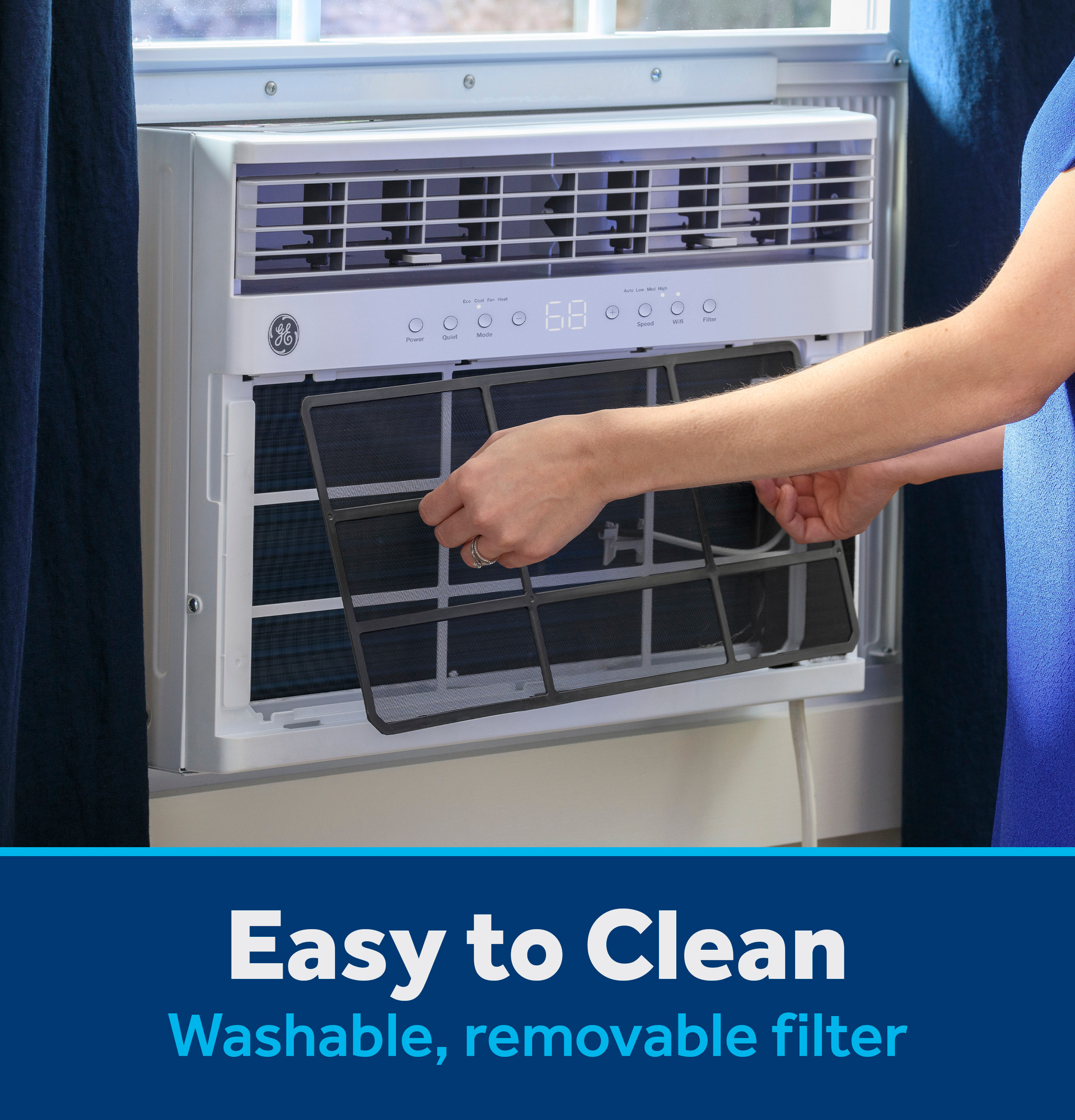 11,000 BTU Smart Heat/Cool with Heat Pump Electronic Window Air Conditioner for Large Rooms up to 550 sq. ft. AWGP12WWA