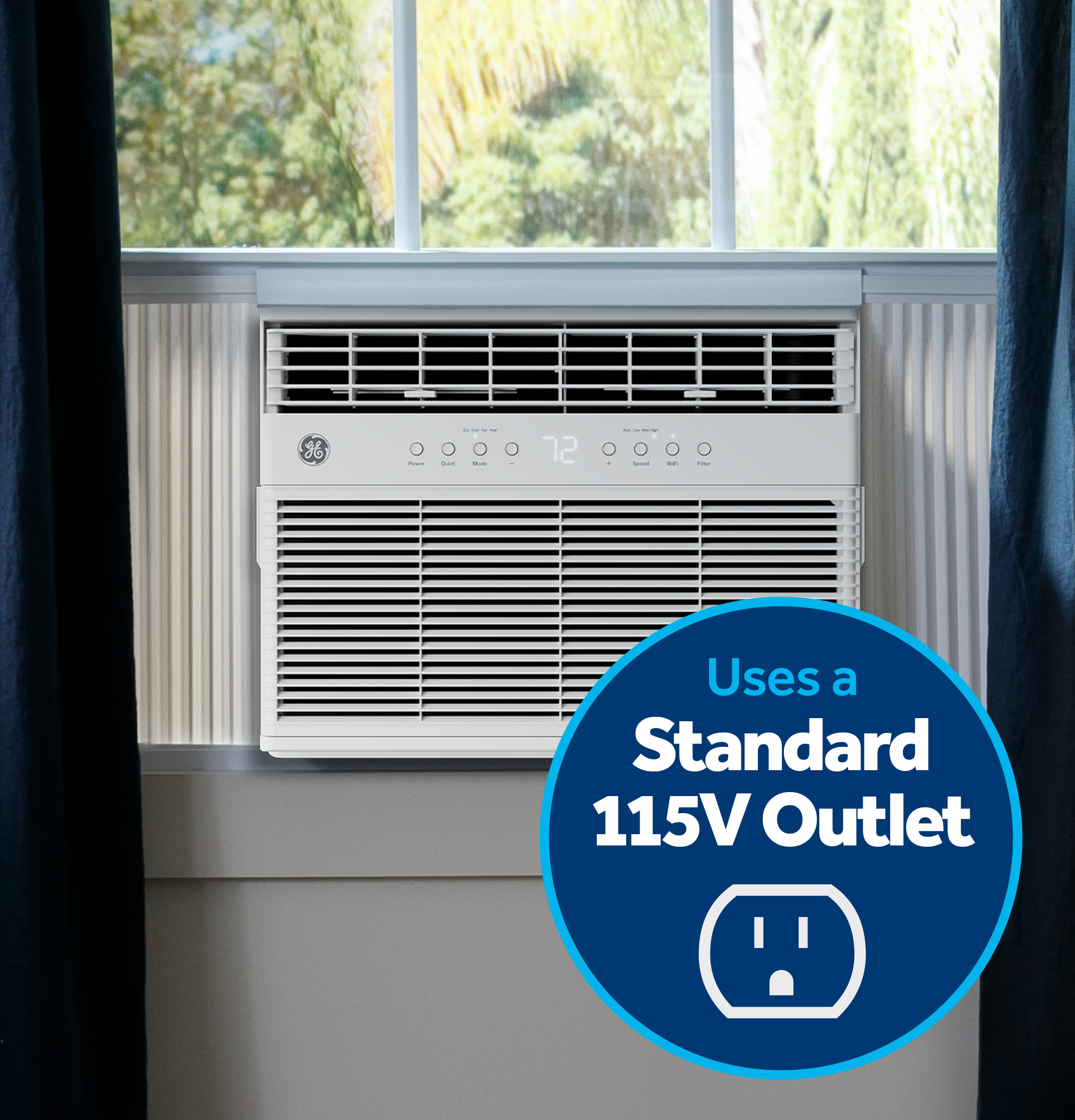 11,000 BTU Smart Heat/Cool with Heat Pump Electronic Window Air Conditioner for Large Rooms up to 550 sq. ft. view 7