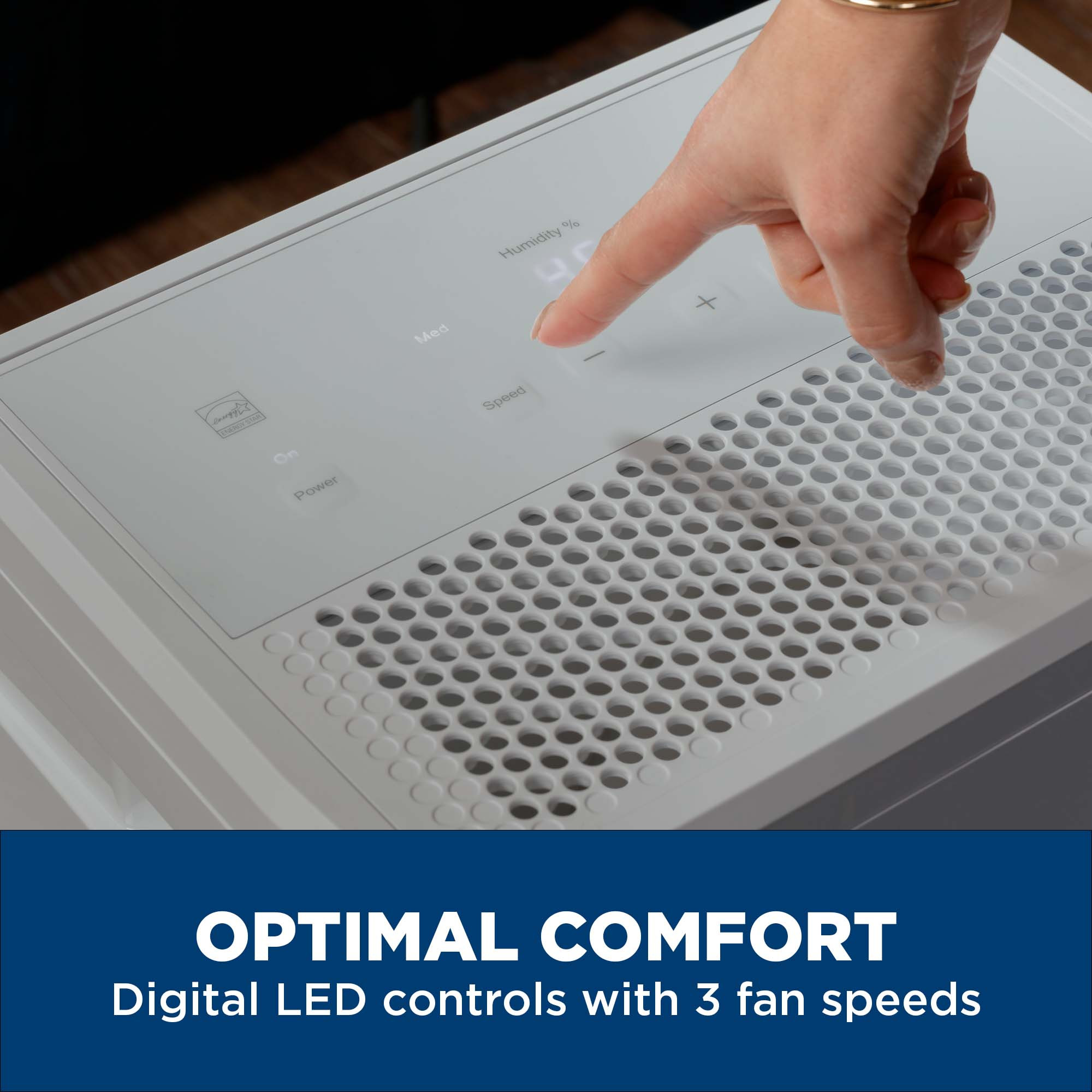 GE® 50 Pint ENERGY STAR® Smart Portable Dehumidifier with Smart Dry for Wet Spaces AWHL50LD