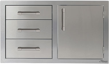 32″ COMBO DOOR & DRAWERS Door on Right AXEDDCRSC