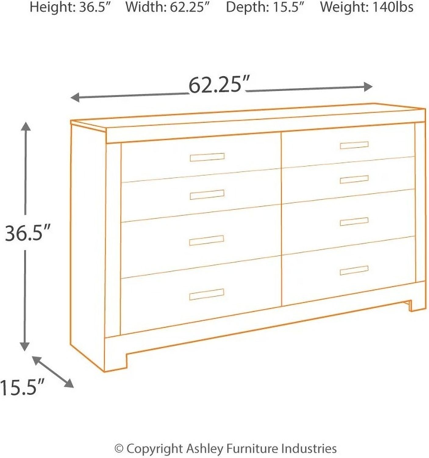 Culverbach Gray Dresser B07031