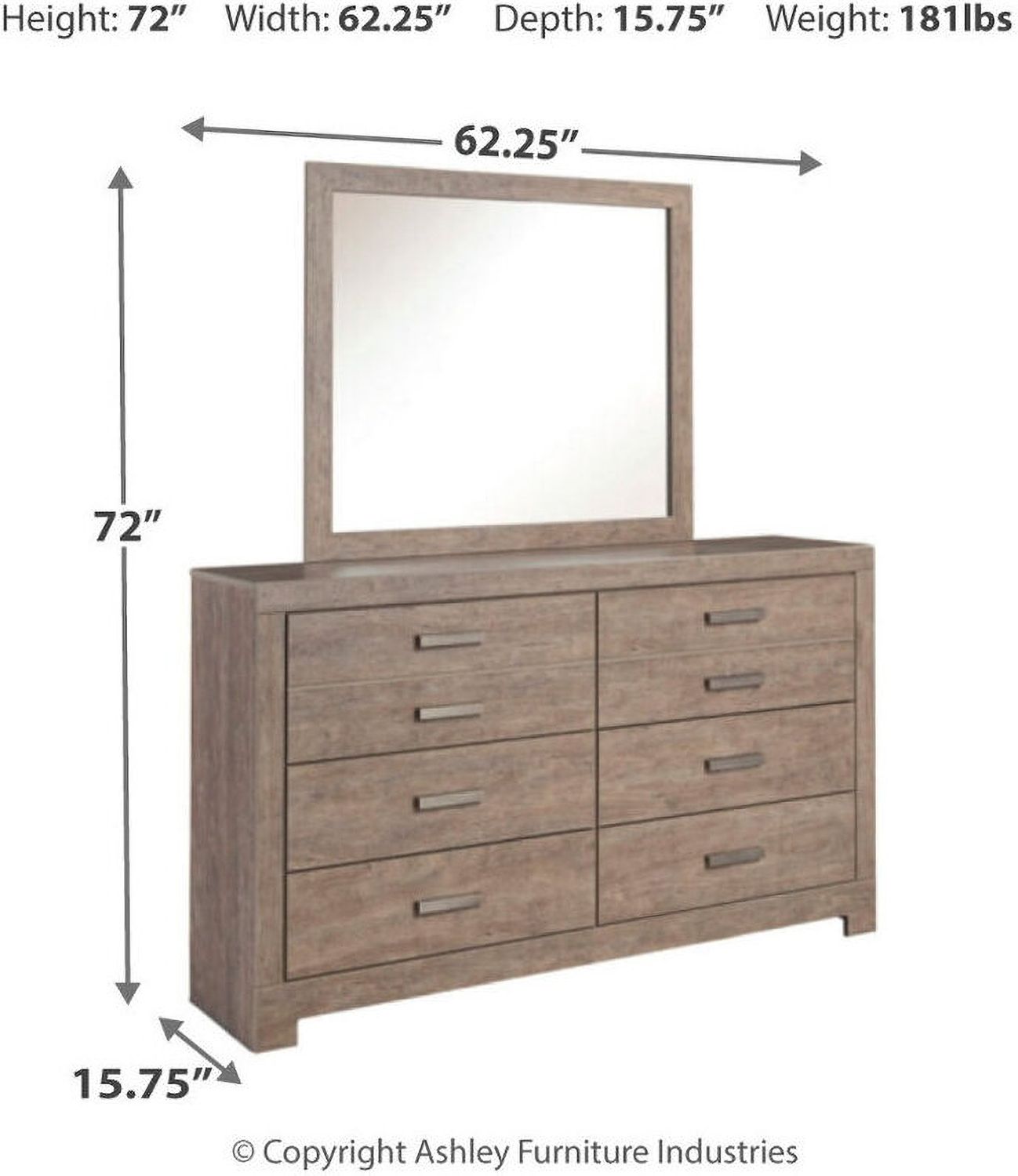 Culverbach Gray Bedroom Mirror B07036