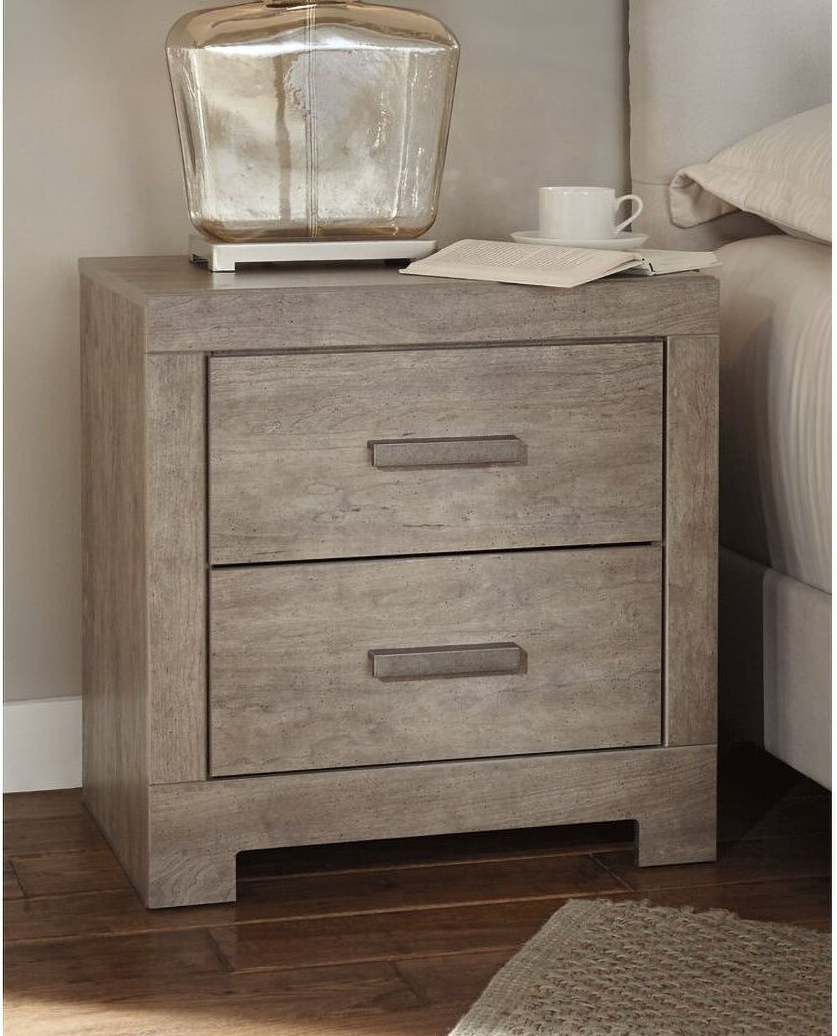 Culverbach Gray 2 Drawer Nightstand B07092