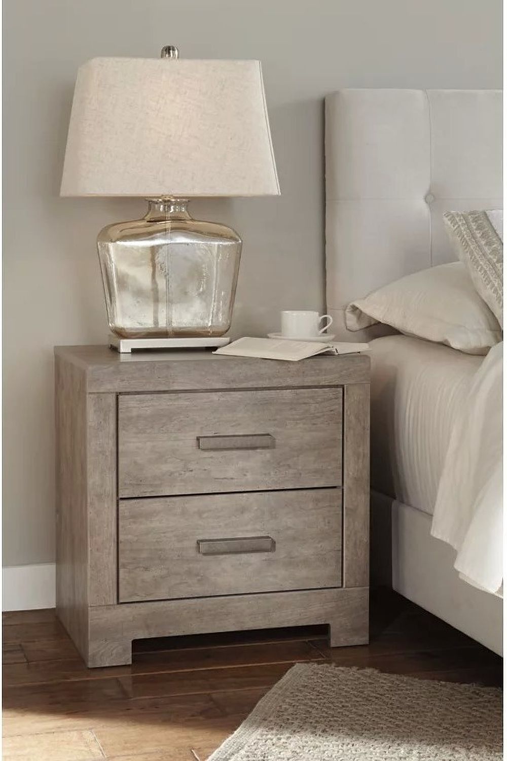 Culverbach Gray 2 Drawer Nightstand B07092