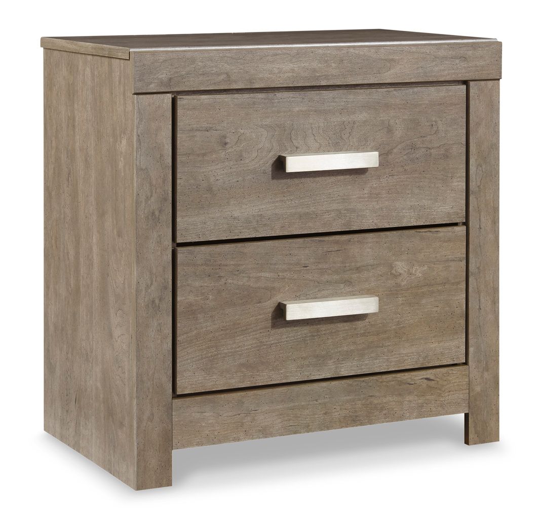 Culverbach Gray 2 Drawer Nightstand B07092