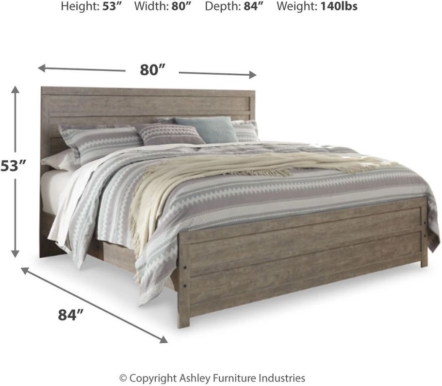 Culverbach Grey King Panel Bed B070B10