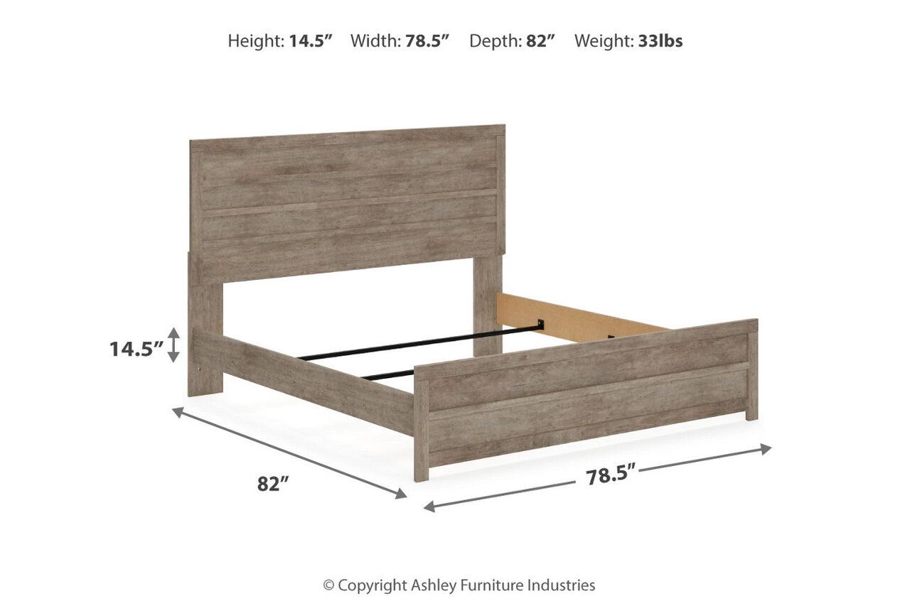 Culverbach Grey King Panel Bed B070B10