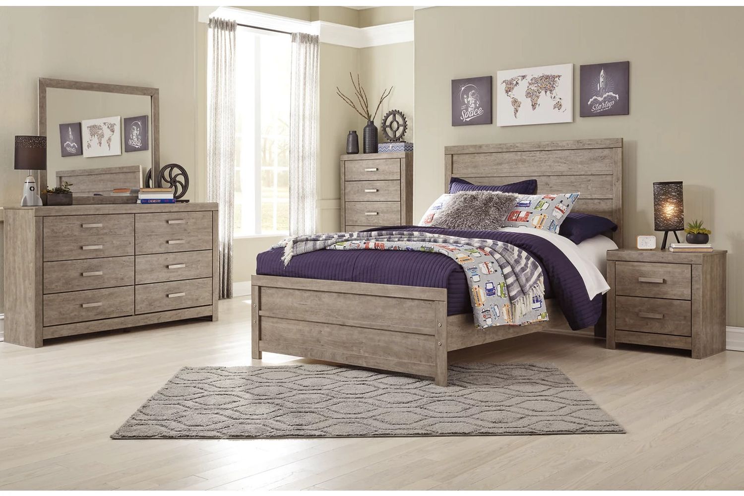 Culverbach Gray Full Panel Bed B070B3
