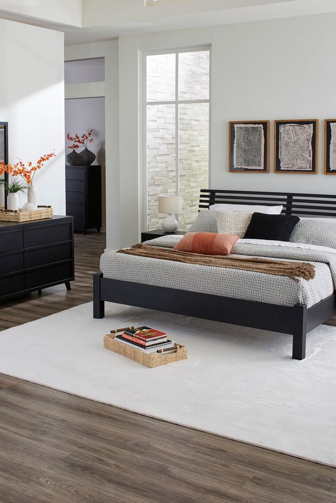 Danziar Black King Slat Headboard Only B1013158