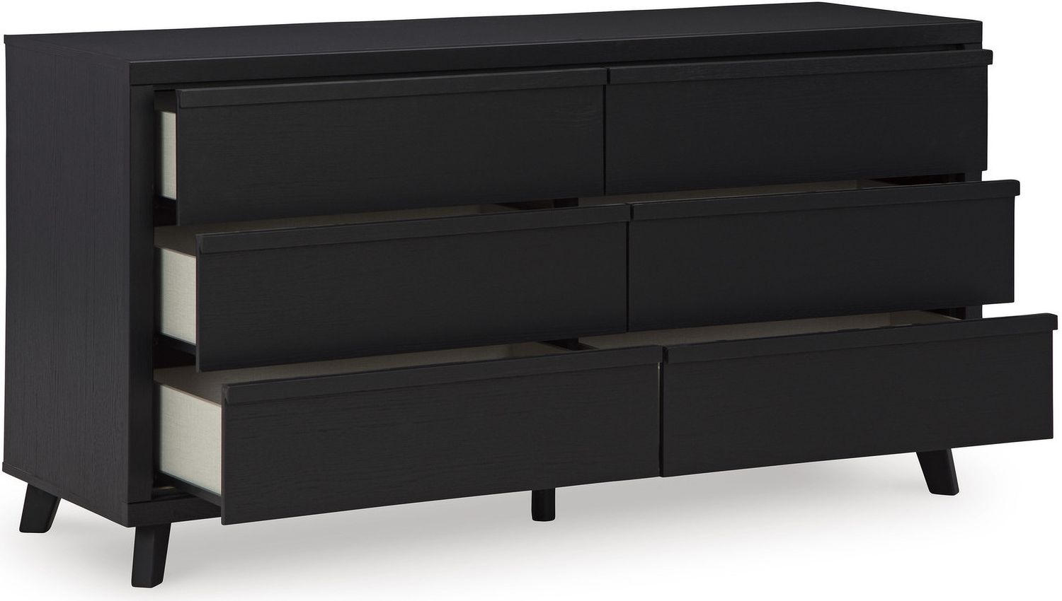 Danziar Black Six Drawer Dresser B1013231