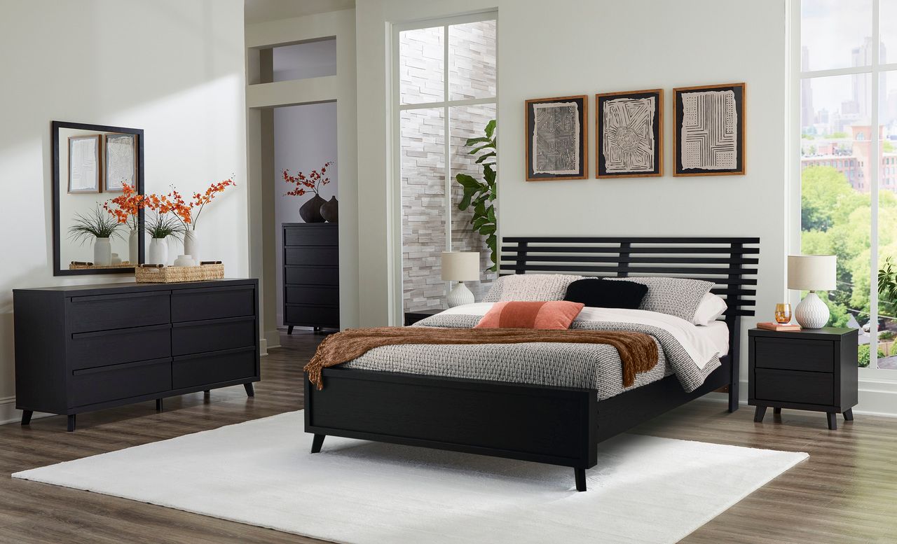 Danziar Black Six Drawer Dresser B1013231