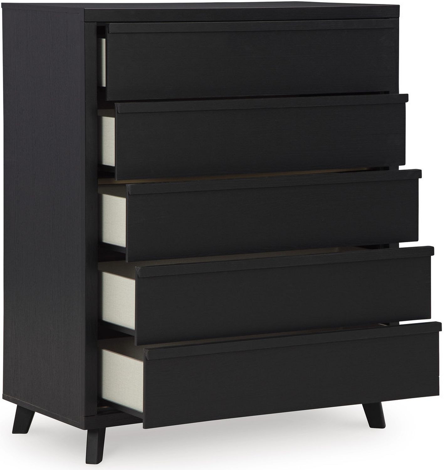 Danziar Black Five Drawer Chest B1013345