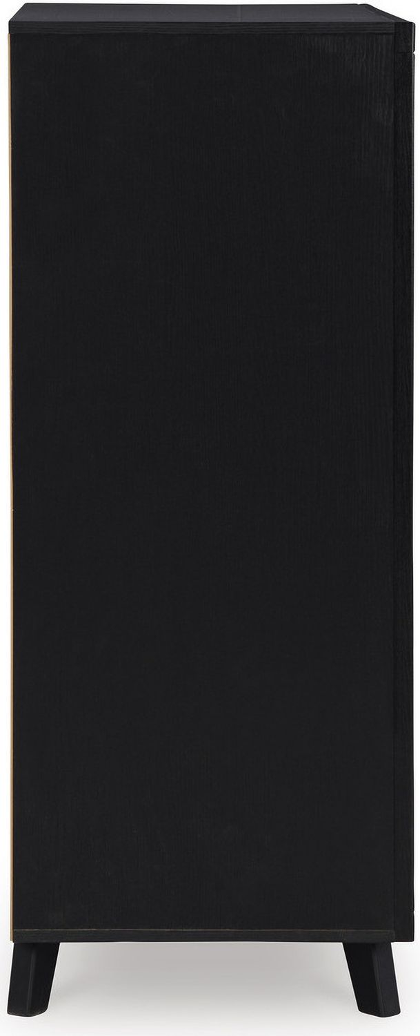 Danziar Black Five Drawer Chest B1013345