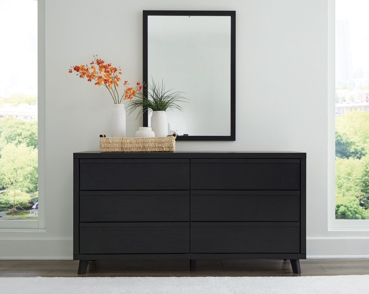 Danziar Black Bedroom Mirror B101336