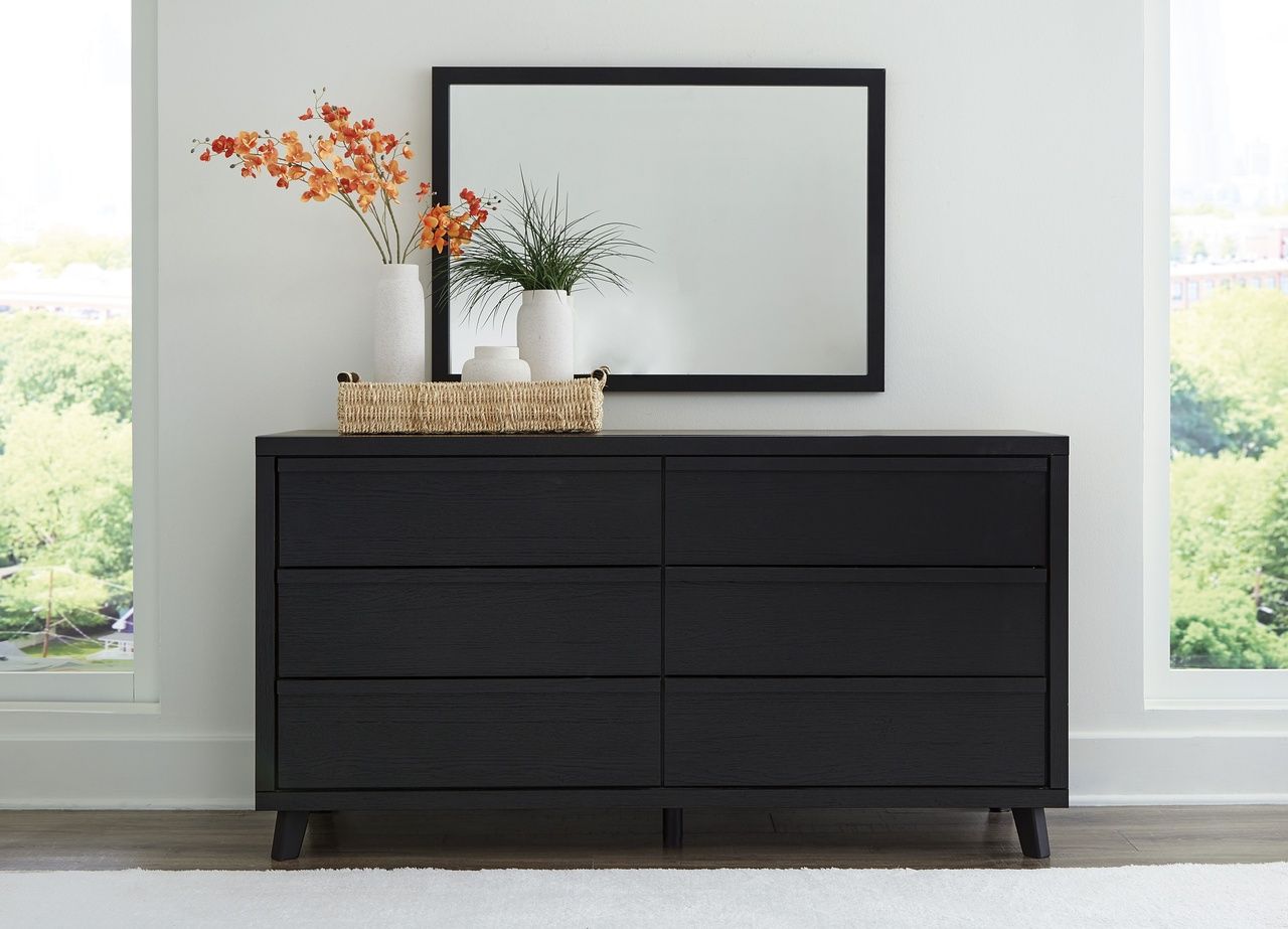 Danziar Black Bedroom Mirror B101336