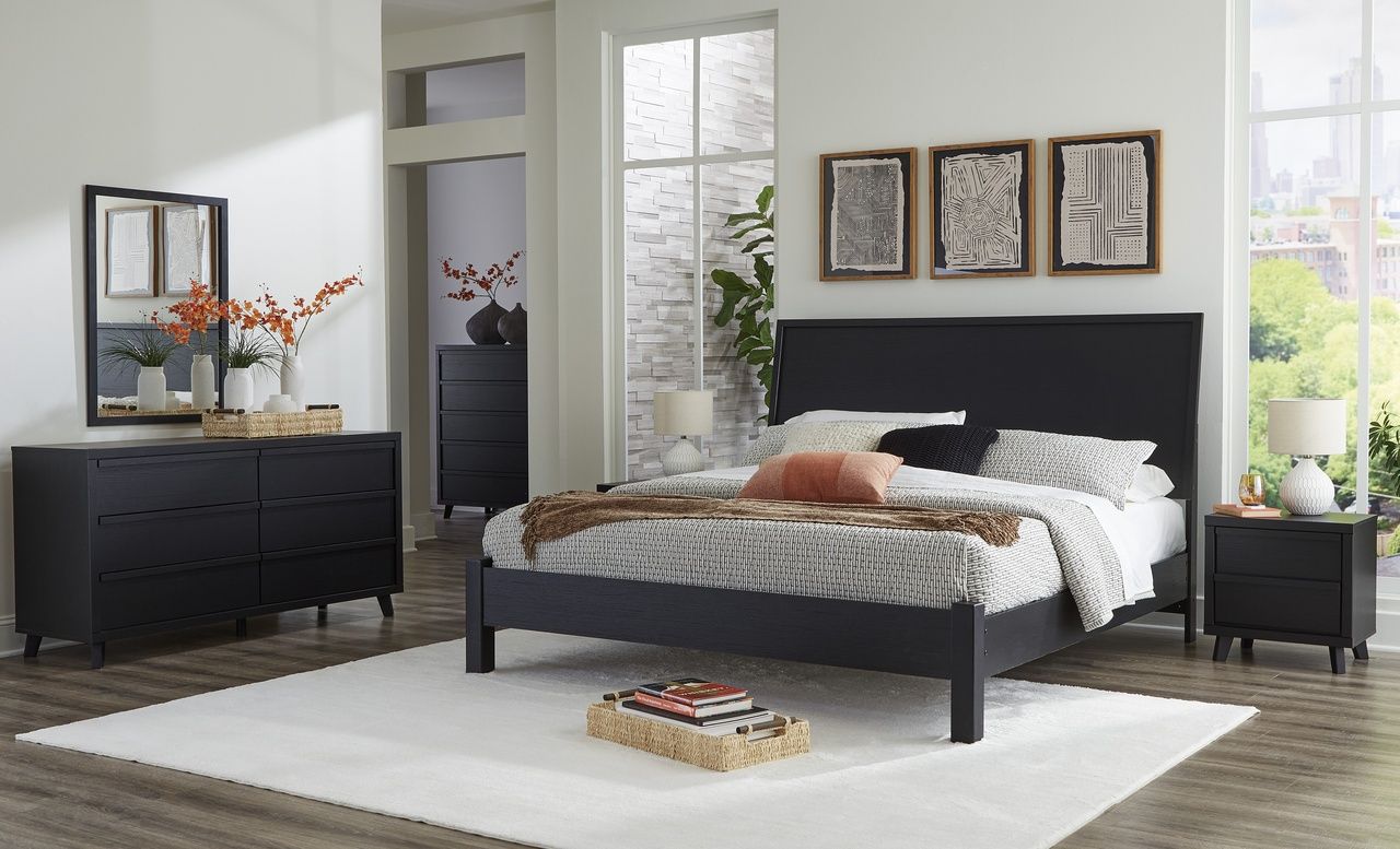Danziar Black Bedroom Mirror B101336