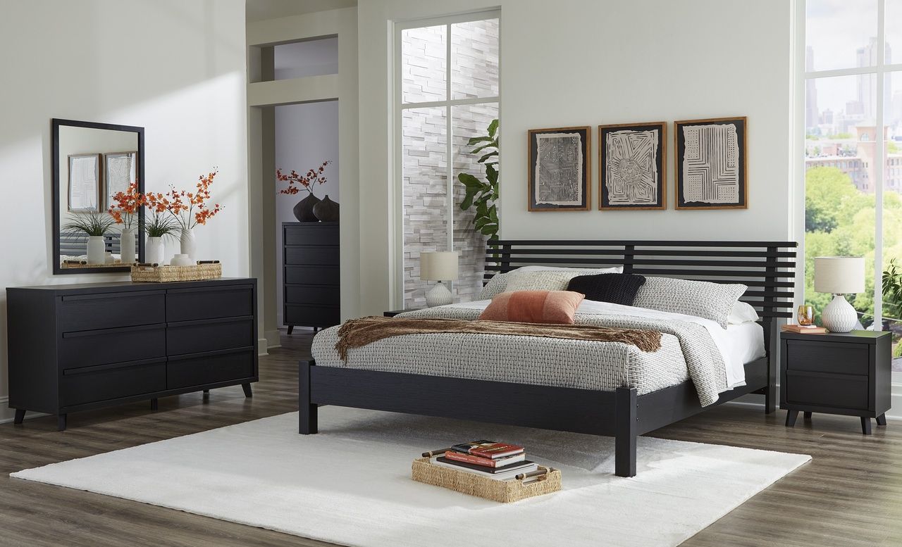 Danziar Black Bedroom Mirror B101336