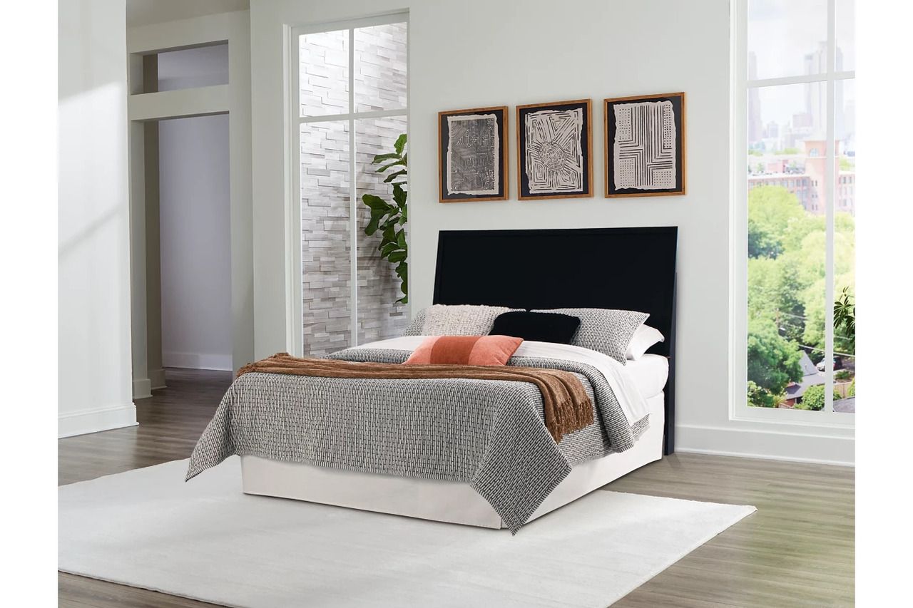 Danziar Black Queen Panel Headboard Only B101357