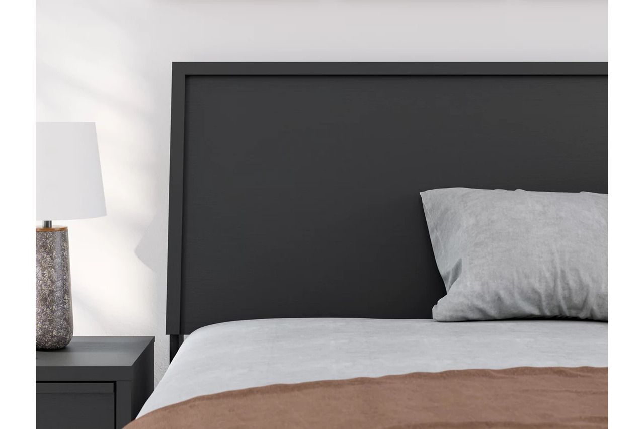 Danziar Full Panel Headboard In Black B101387