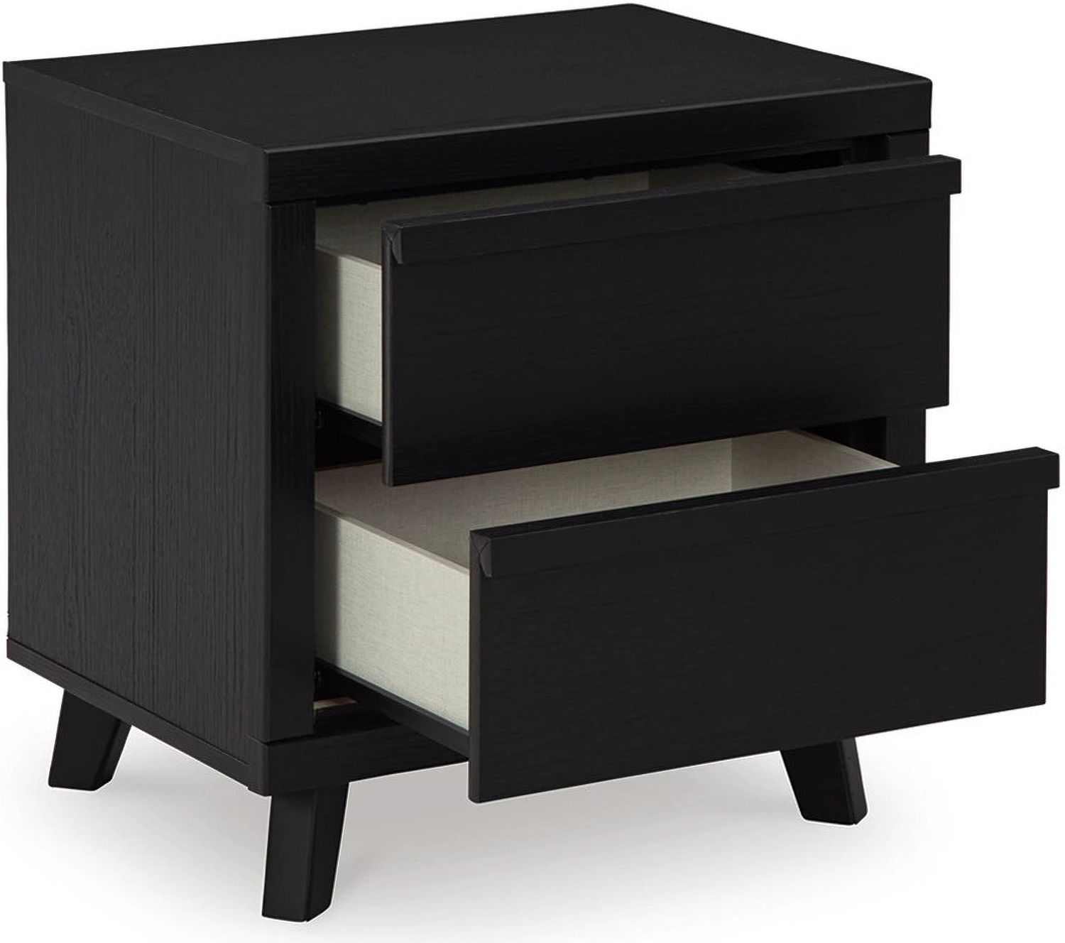 Danziar Black Two Drawer Night Stand B101392
