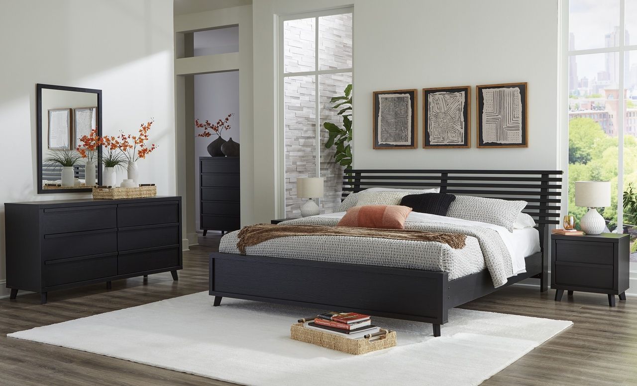 Danziar Black Two Drawer Night Stand B101392