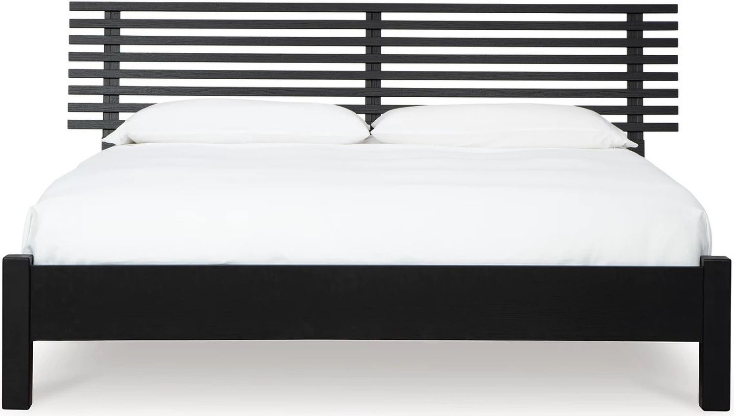 Danziar Queen Slat Panel Bed In Black B1013B1