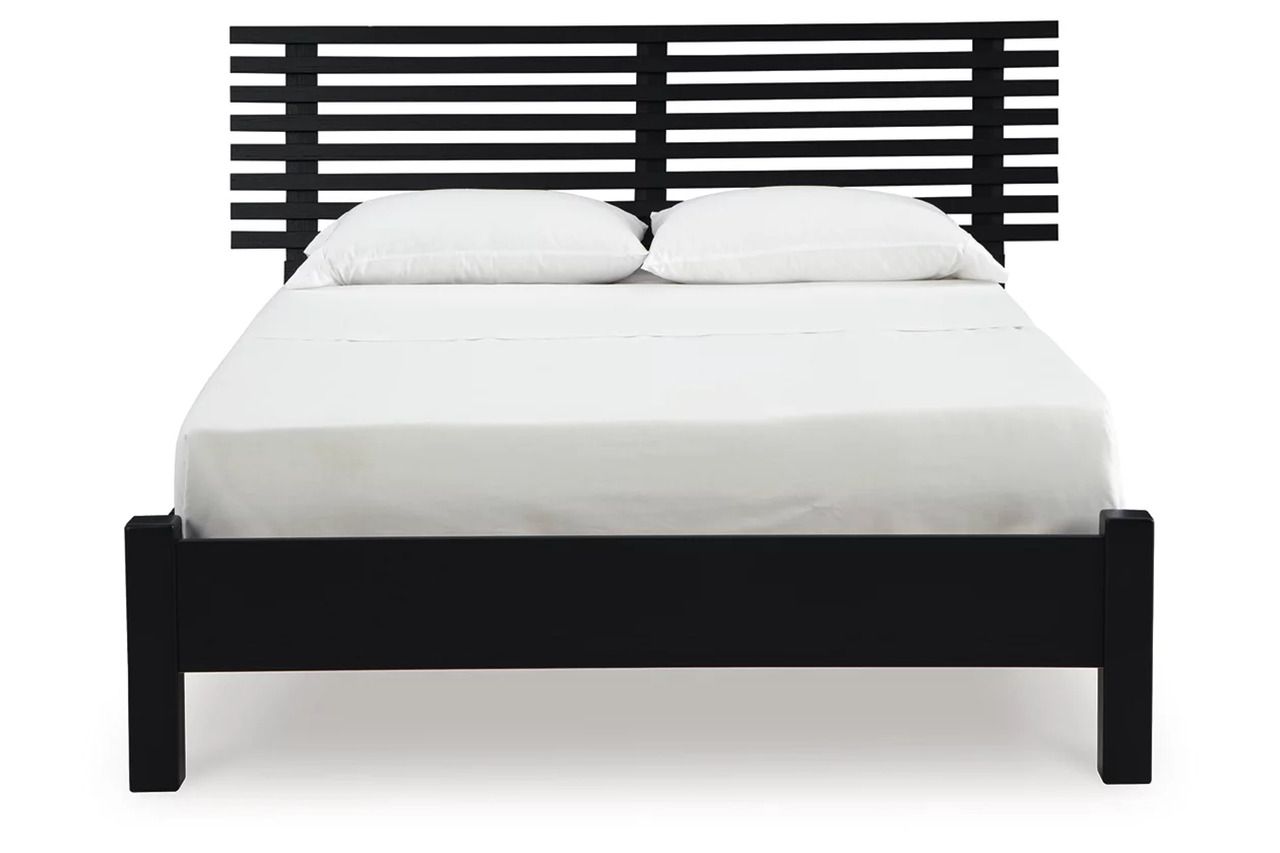 Danziar Full Slat Panel Bed In Black B1013B19