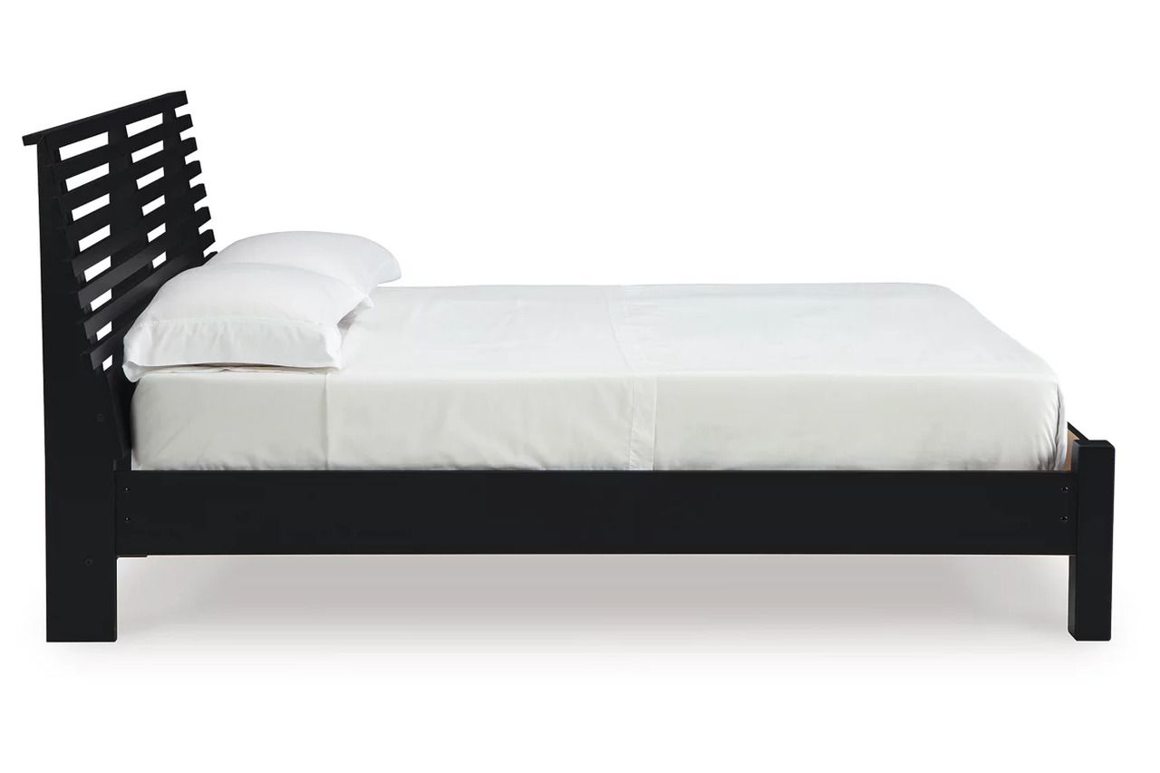 Danziar Full Slat Panel Bed In Black B1013B19