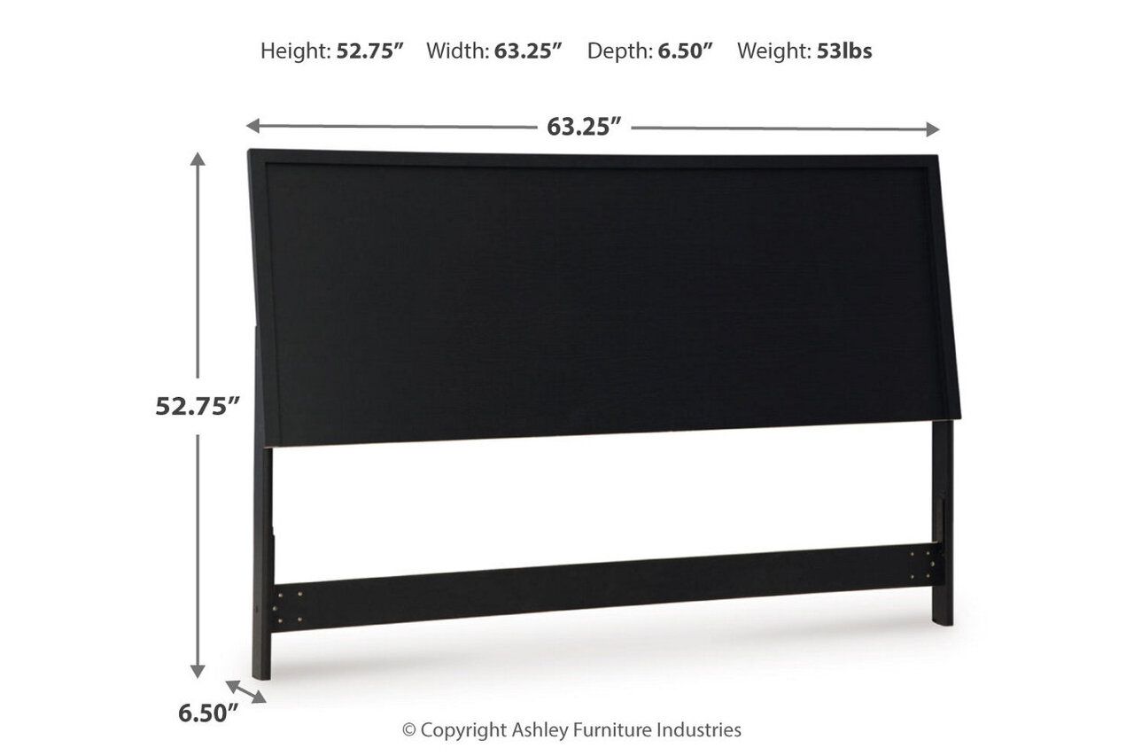 Danziar Queen Panel Bed In Black B1013B2