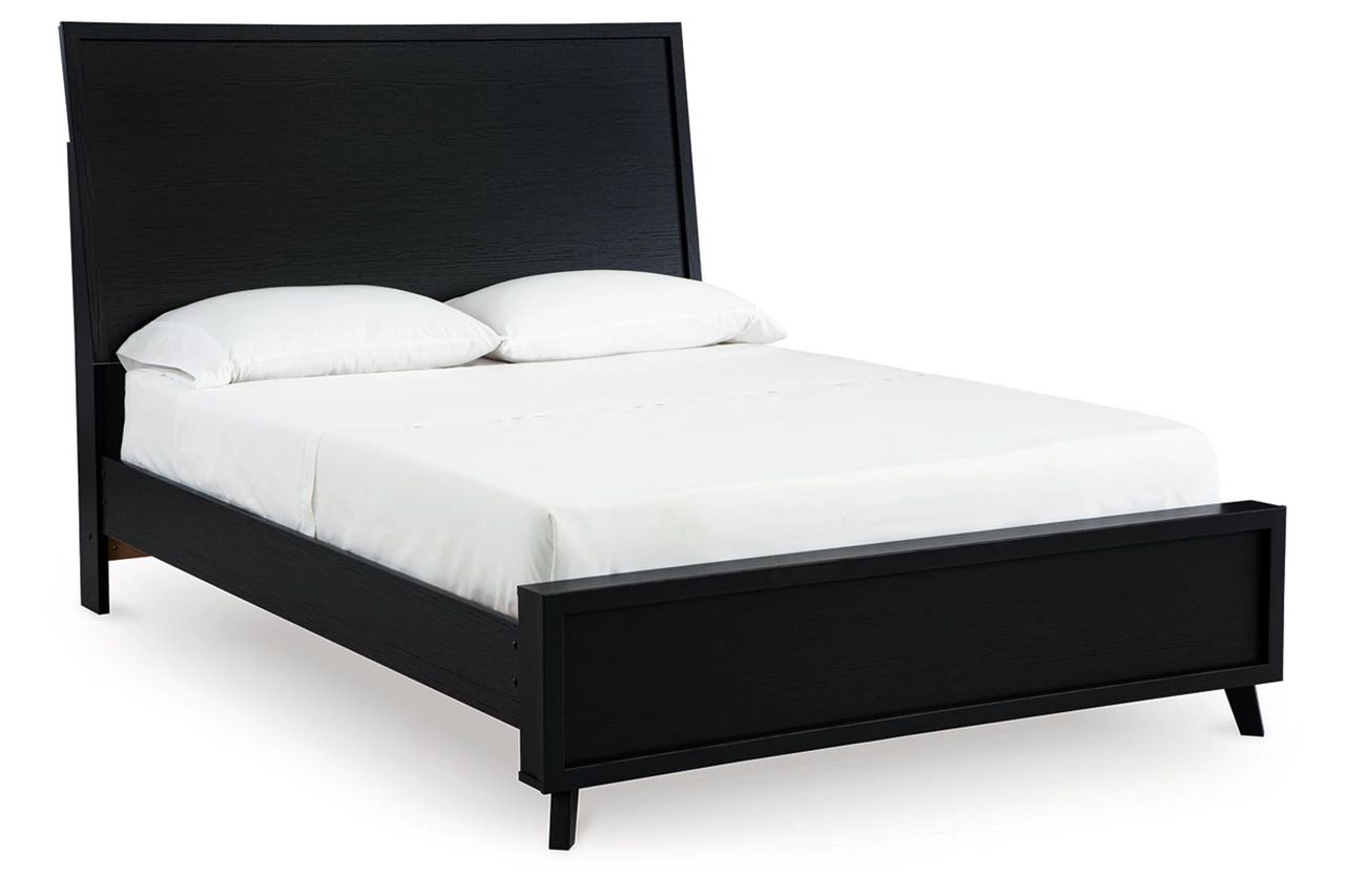 Danziar Full Panel Bed In Black B1013B20