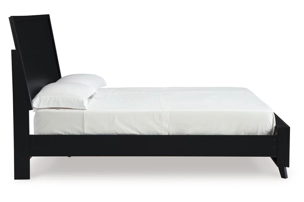 Danziar Full Panel Bed In Black B1013B20