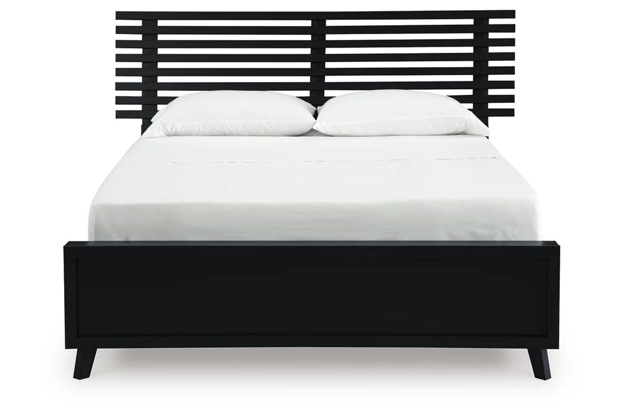 Danziar Full Slat Panel Bed In Black B1013B23