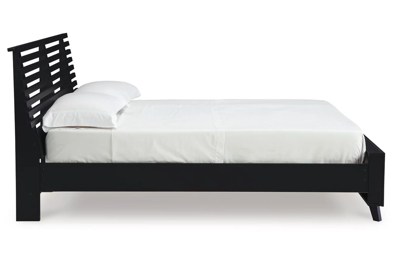 Danziar Full Slat Panel Bed In Black B1013B23