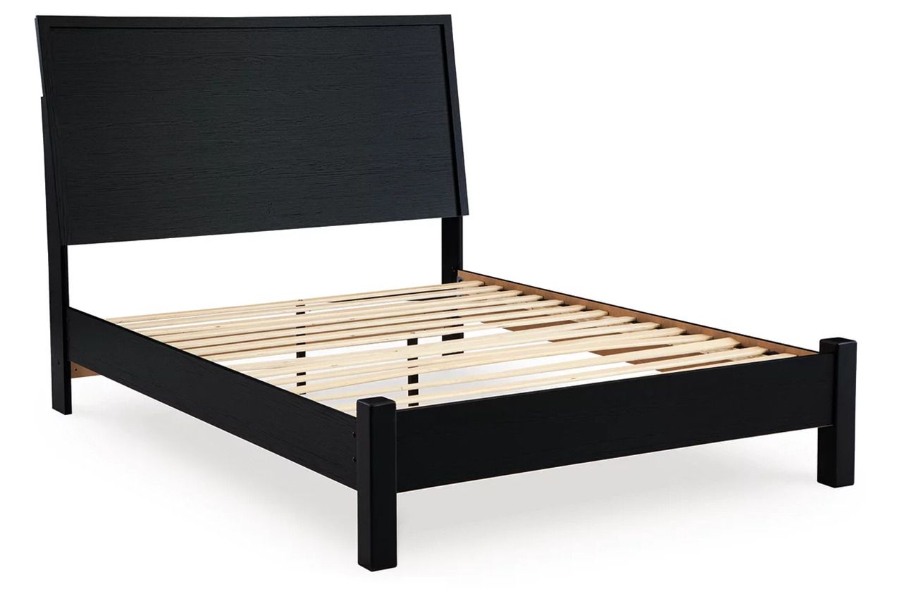 Danziar Full Panel Bed In Black B1013B25