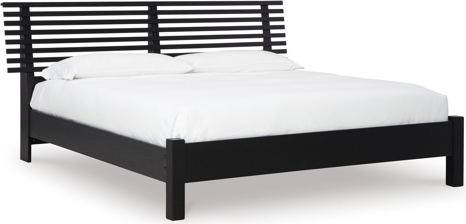 Danziar King Slat Panel Bed In Black B1013B6