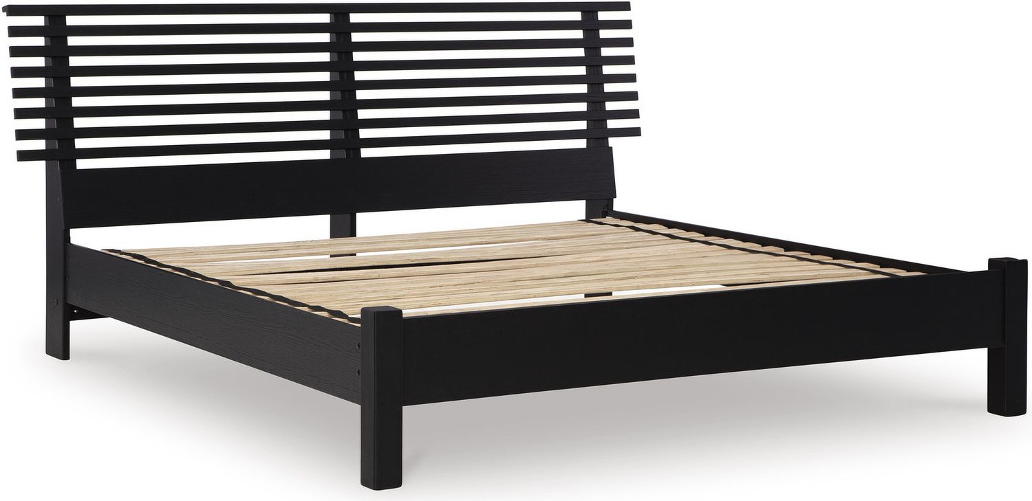 Danziar King Slat Panel Bed In Black B1013B6