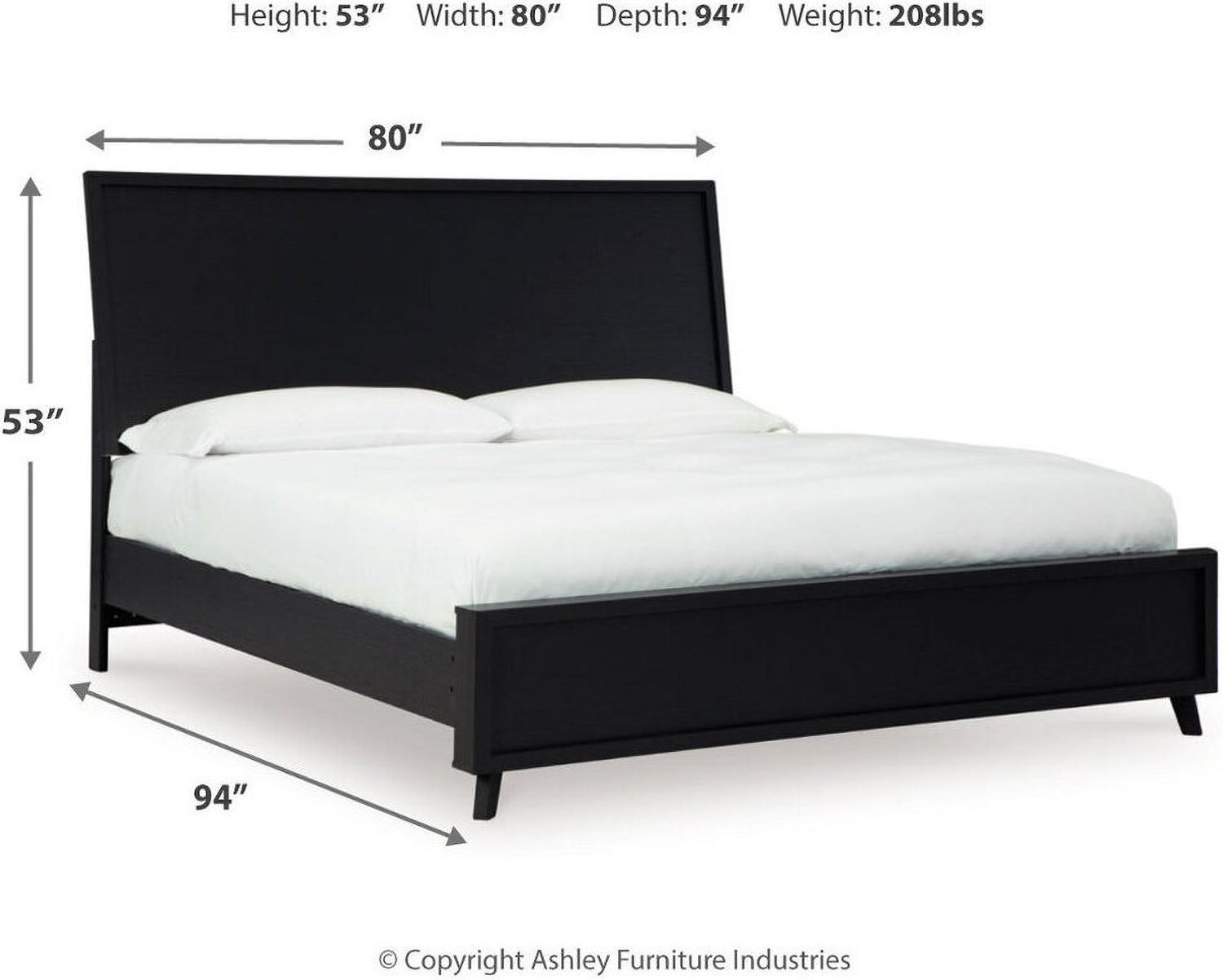 Danziar King Panel Bed In Black B1013B7
