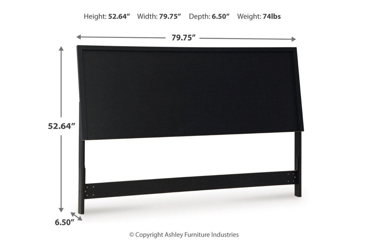 Danziar King Panel Bed In Black B1013B7