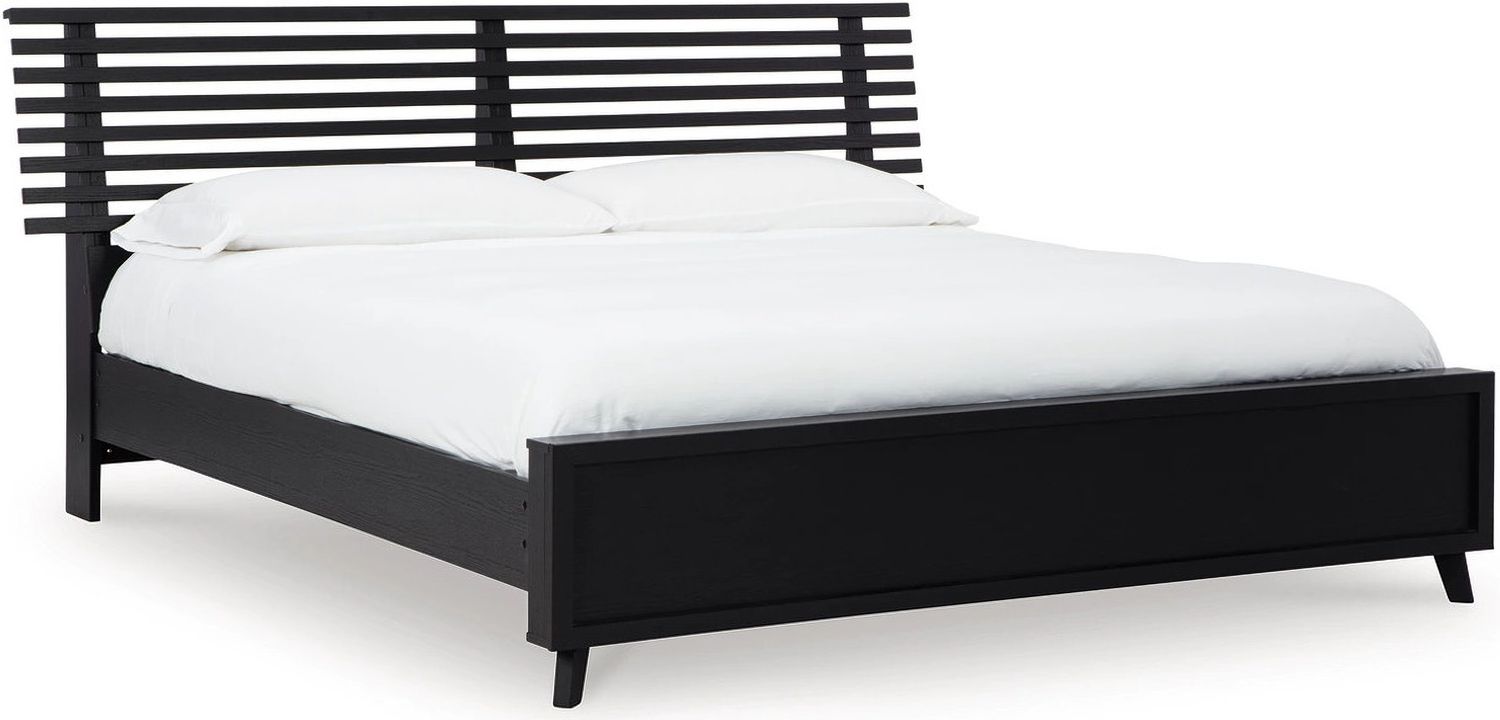Danziar King Slat Panel Bed In Black B1013B9