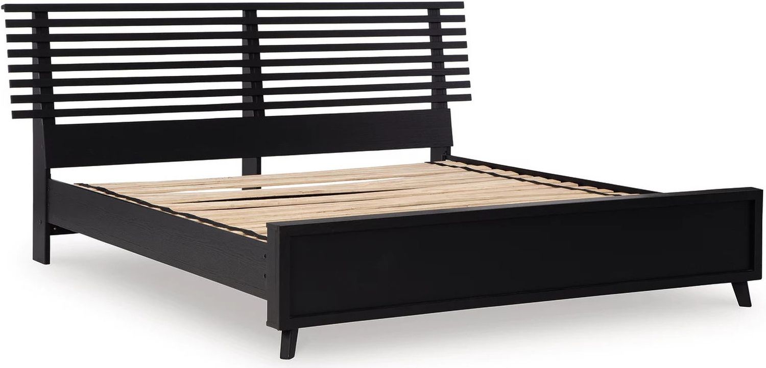 Danziar King Slat Panel Bed In Black B1013B9