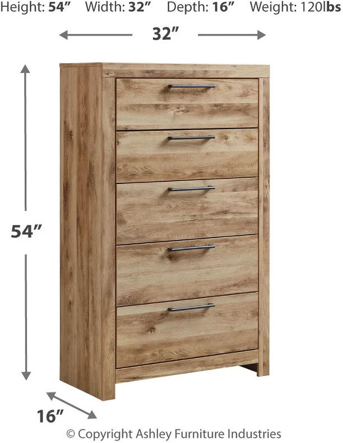 Hyanna Tan Five Drawer Chest B105046
