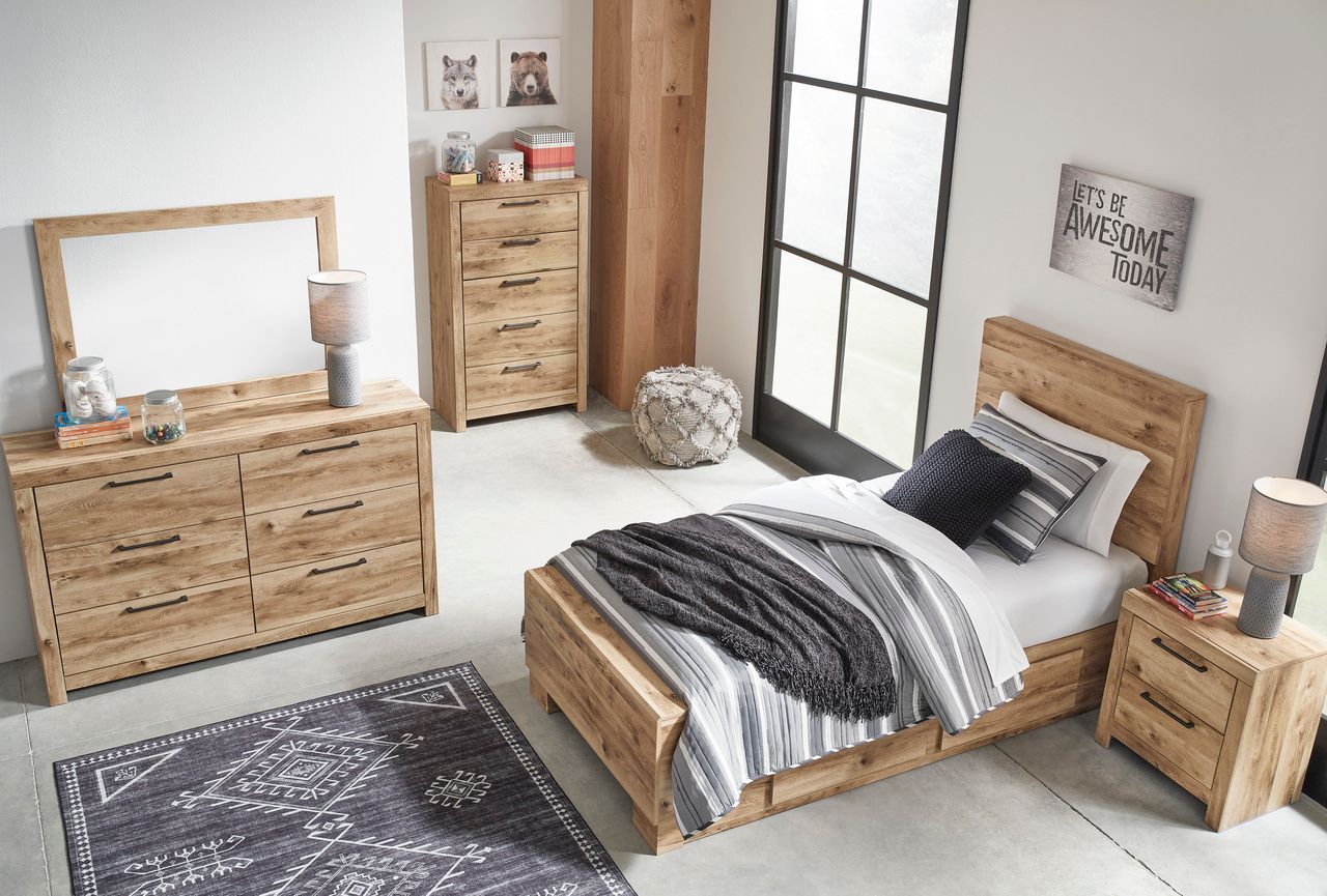 Hyanna Tan Brown Twin Panel Headboard Only B105053
