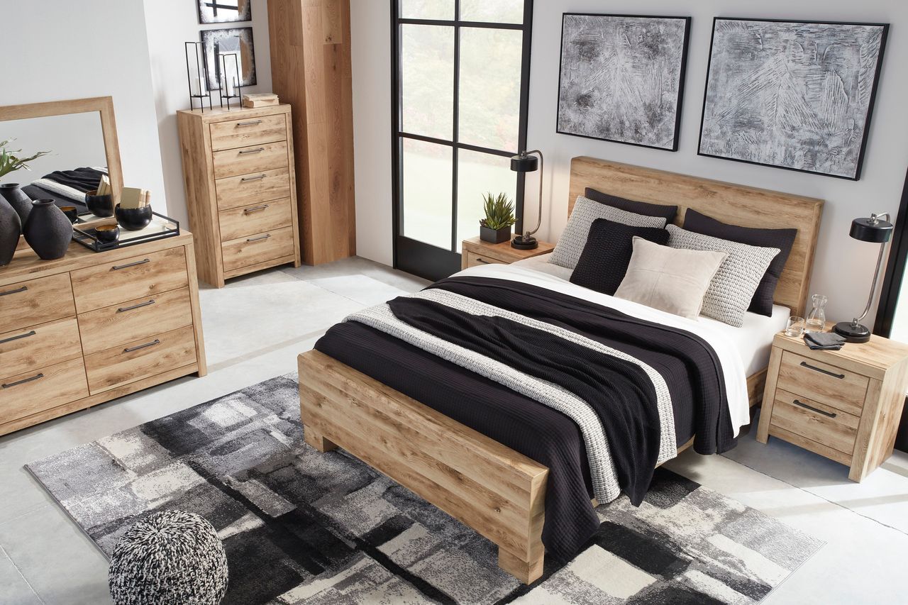 Hyanna Tan Brown Queen Panel Headboard Only B105057