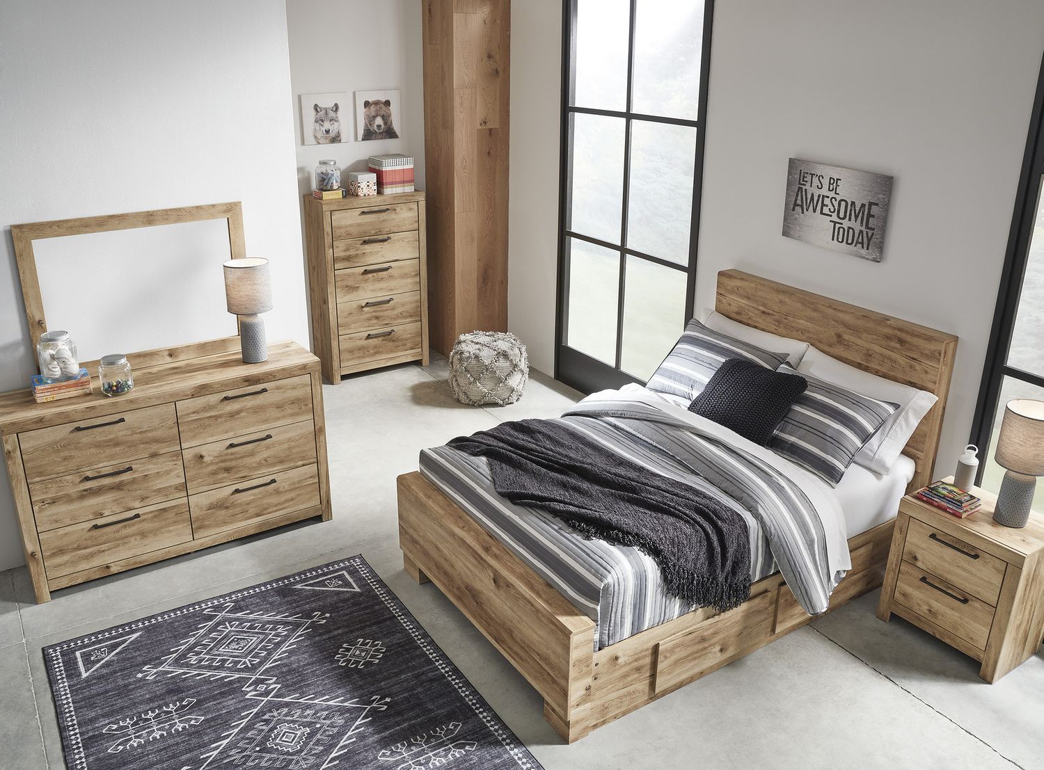 Hyanna Tan Brown Full Panel Headboard Only B105087