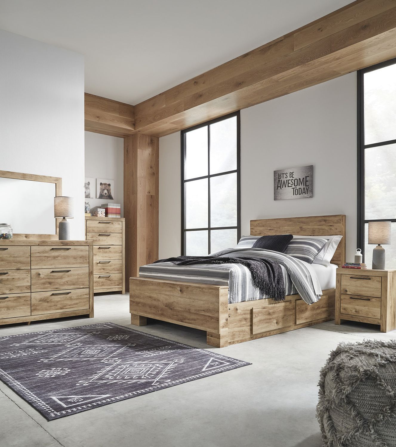 Hyanna Tan Brown Full Panel Headboard Only B105087