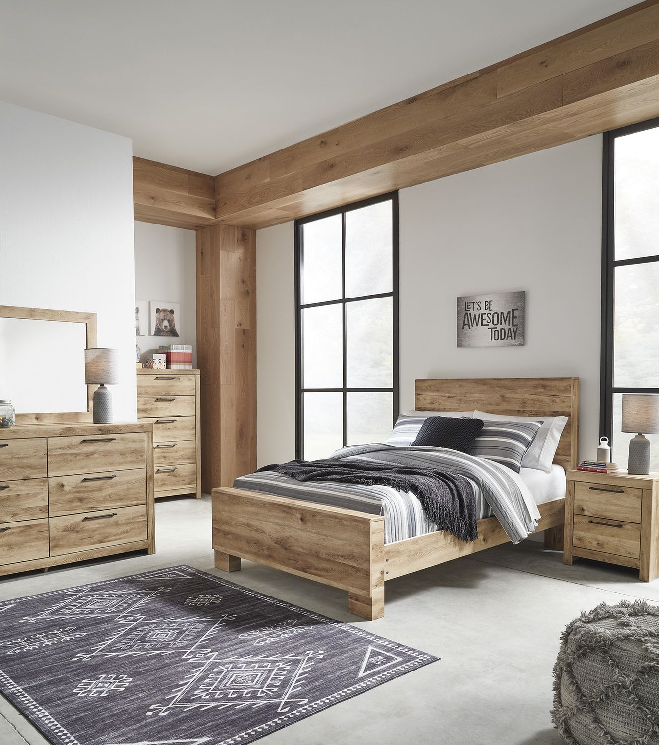 Hyanna Tan Brown Full Panel Headboard Only B105087