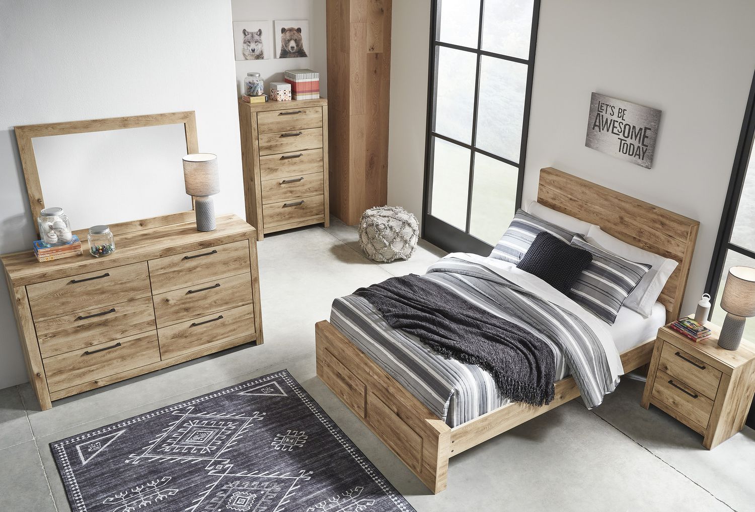 Hyanna Tan Brown Full Panel Headboard Only B105087