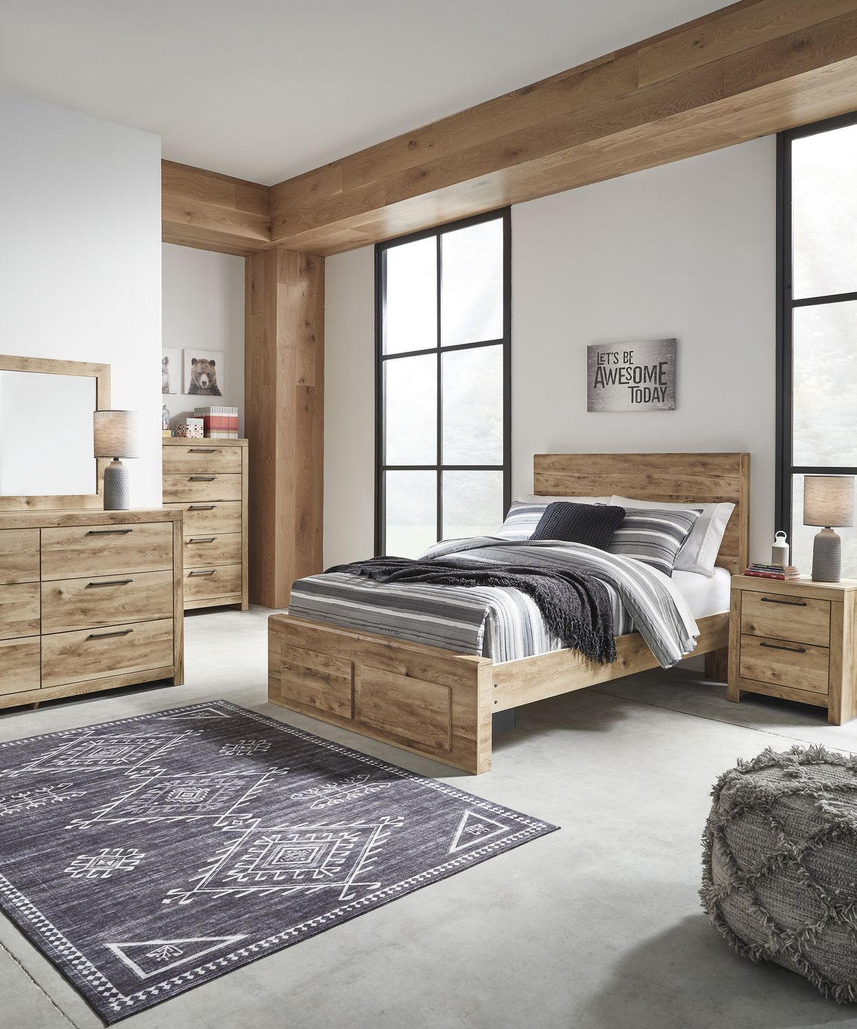 Hyanna Tan Brown Full Panel Headboard Only B105087